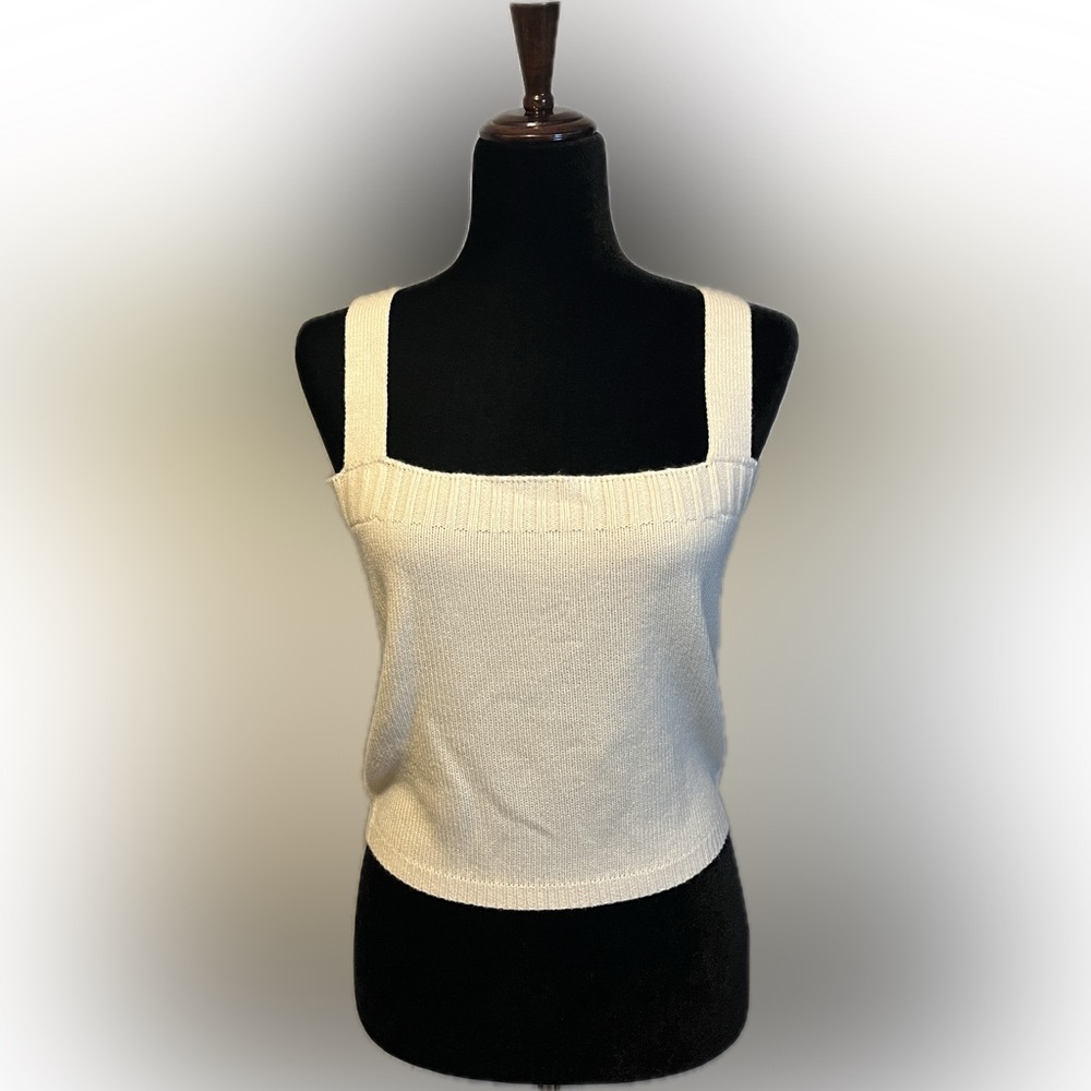 Sugar Lips Square-Neck Sweater Tank Top size M - Picture 1 of 14